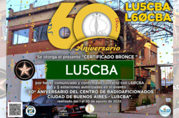 Certificado L60CBA – 60 años