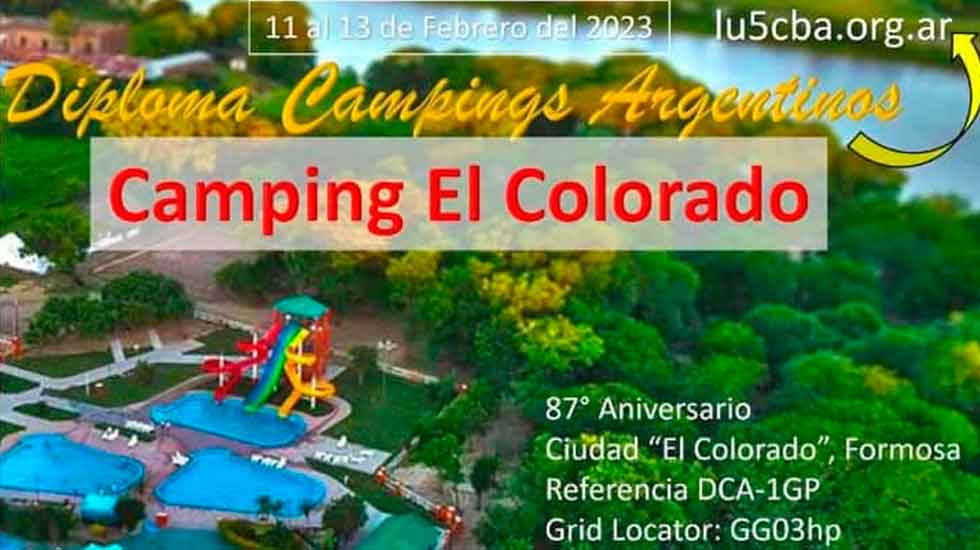 Diploma Campings Argentinos: Activación Camping El Colorado